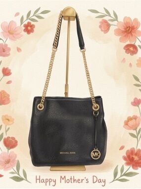 Quiet Luxury Clean Girl Utility Chic Michael Kors Leather Bag Gold Chain/Straps